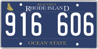 RI license plate 916606