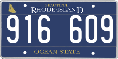 RI license plate 916609