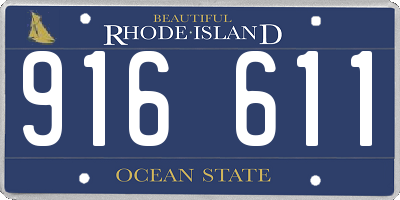 RI license plate 916611