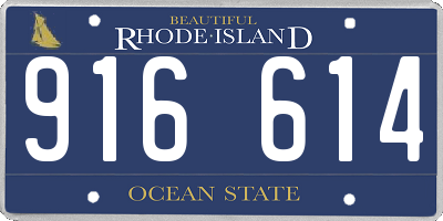 RI license plate 916614