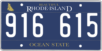 RI license plate 916615