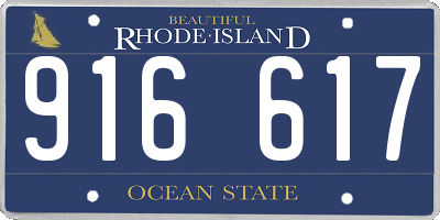 RI license plate 916617