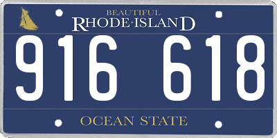 RI license plate 916618