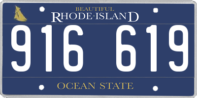 RI license plate 916619