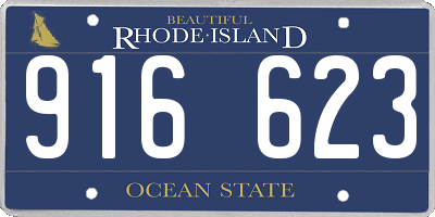 RI license plate 916623