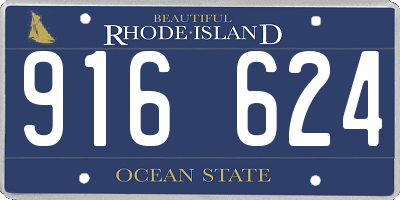 RI license plate 916624