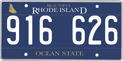 RI license plate 916626