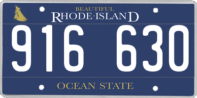 RI license plate 916630