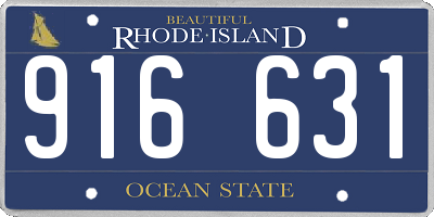 RI license plate 916631