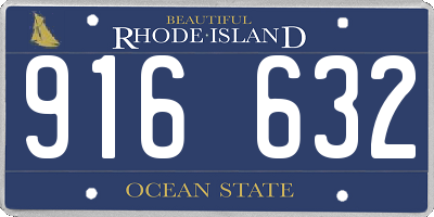 RI license plate 916632