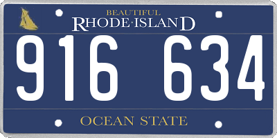 RI license plate 916634
