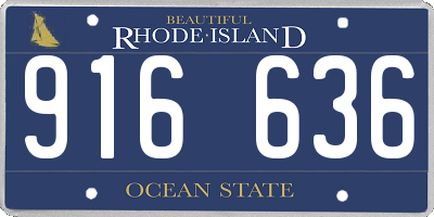 RI license plate 916636