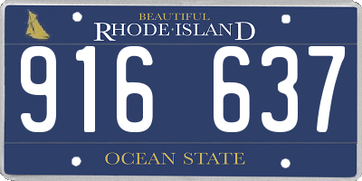 RI license plate 916637