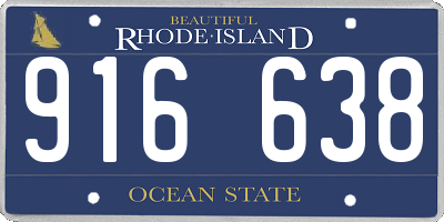 RI license plate 916638