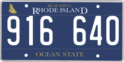 RI license plate 916640