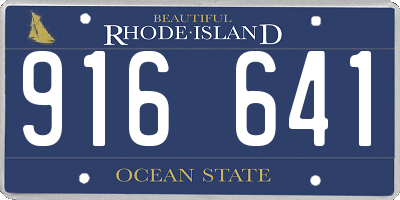 RI license plate 916641