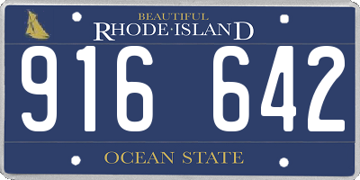 RI license plate 916642