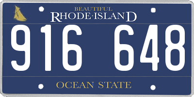 RI license plate 916648