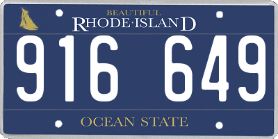 RI license plate 916649