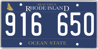 RI license plate 916650