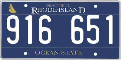 RI license plate 916651