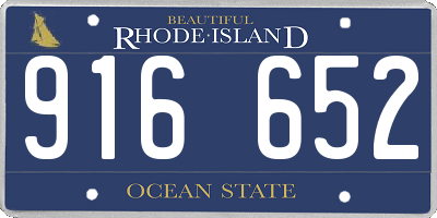 RI license plate 916652