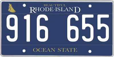RI license plate 916655