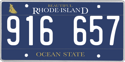 RI license plate 916657