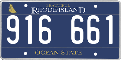 RI license plate 916661