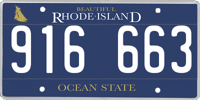 RI license plate 916663