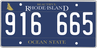 RI license plate 916665
