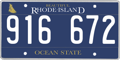 RI license plate 916672