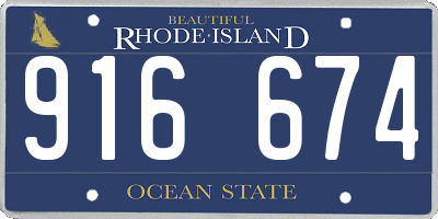 RI license plate 916674