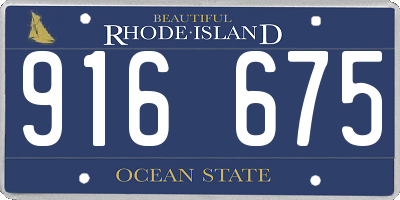 RI license plate 916675