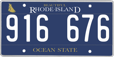 RI license plate 916676