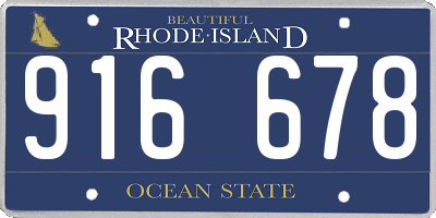 RI license plate 916678