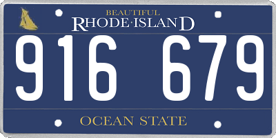 RI license plate 916679