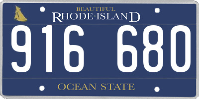RI license plate 916680