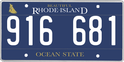RI license plate 916681