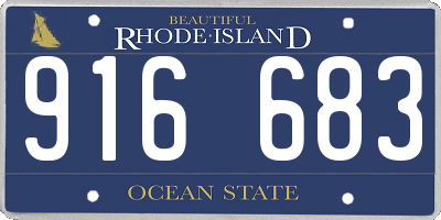 RI license plate 916683