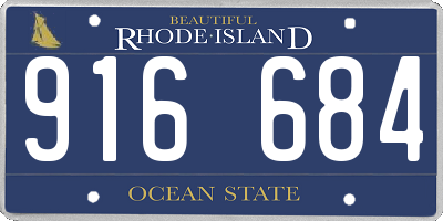 RI license plate 916684