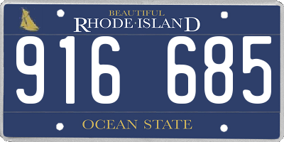 RI license plate 916685