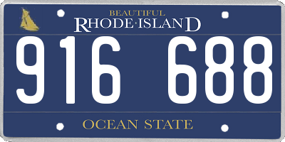 RI license plate 916688