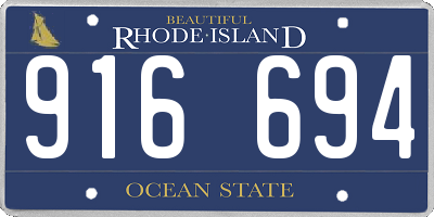 RI license plate 916694