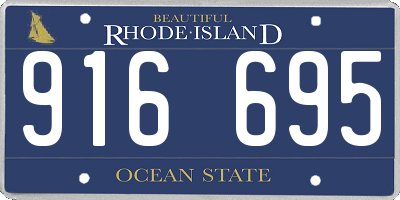 RI license plate 916695