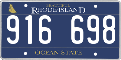 RI license plate 916698
