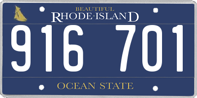 RI license plate 916701
