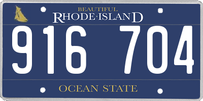 RI license plate 916704