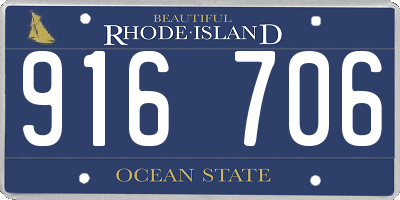 RI license plate 916706
