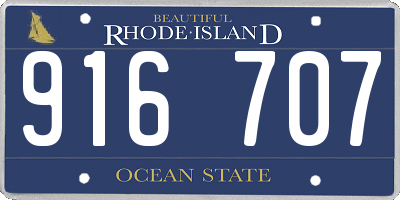 RI license plate 916707